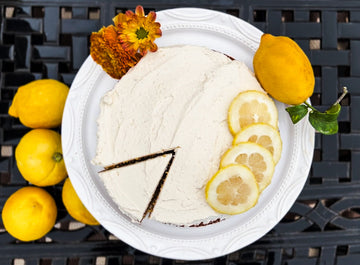Lemon Olive Oil Cake with Strawberry Balsamic Frosting