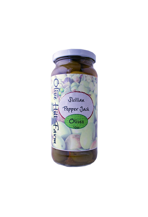 Sicilian Pepper Jack stuffed olives - Olive Hill Farm